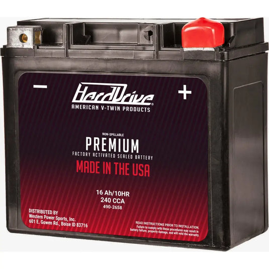 Hardrive Premium Battery - GYZ16HL / YTX14L - Electrical Components