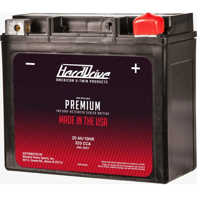 Hardrive Premium Battery - GYZ20HL/ YTX20HL - Electrical Components