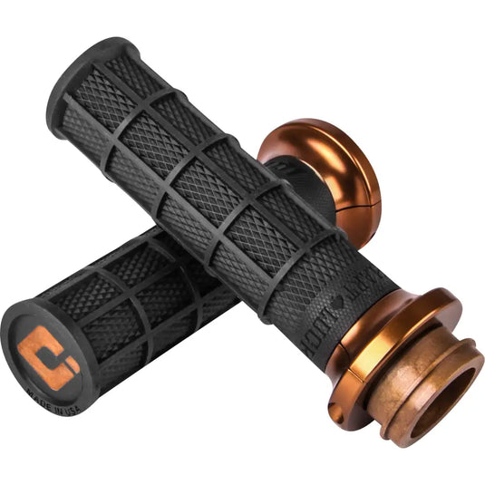 Hart-Luck Signature V-Twin Lock-On Grips - 08-Cur TBW / Bronze - Hand/Foot Components