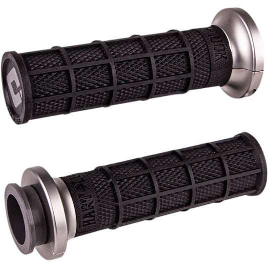 Hart-Luck Signature V-Twin Lock-On Grips - 99-17 TC and 86-20 XL Cable / Black/Graphite - Hand/Foot Components