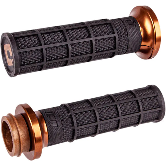 Hart-Luck Signature V-Twin Lock-On Grips - 99-17 TC and 86-20 XL Cable / Bronze - Hand/Foot Components