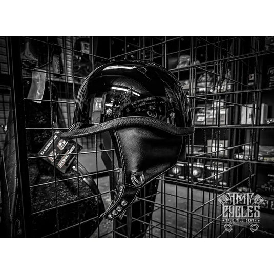 Jockey Style Helmet - Black / Small / Wrap Around - Helmet Components