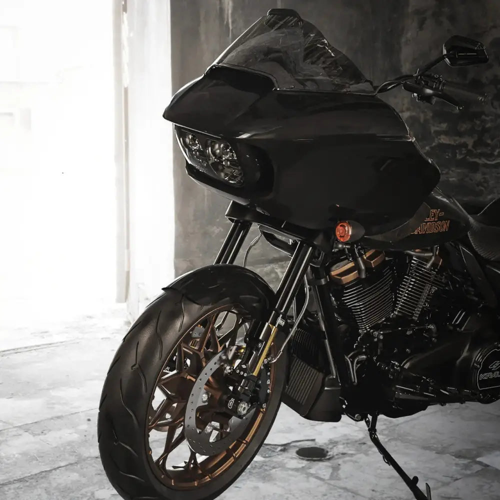 Black Harley-Davidson motorcycle.