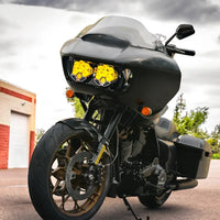 Black touring motorcycle.
