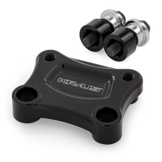 Kraus T-Rex Pull Back Plate - BLACK ANODIZED / DYNA / FXR / SPORTSTER