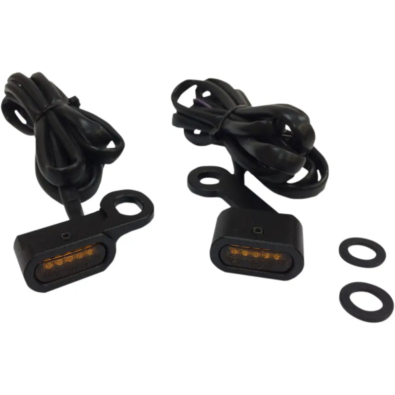 Load image into Gallery viewer, LED Handlebar Marker Lights - 04-21 XL Black W/ Amber Lens (138) - Lighting Components
