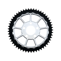 Lyndall 9-Spoke Lug-Drive Sprocket - Black/Chrome Center / 48 - Sprockets