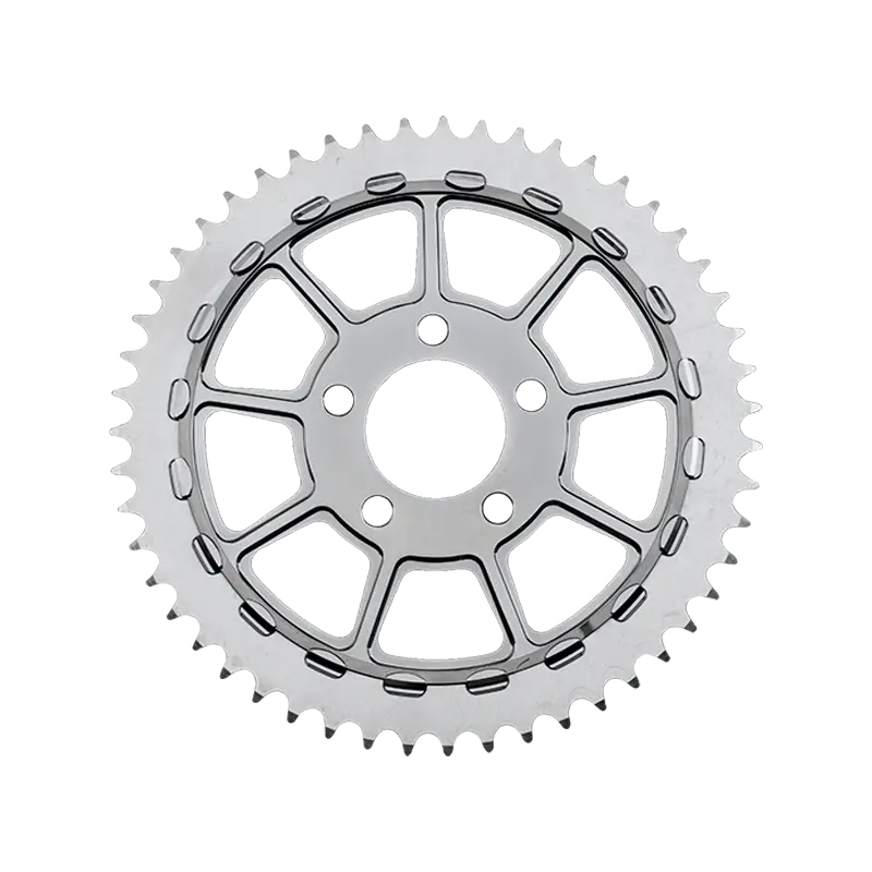 Lyndall 9-Spoke Lug-Drive Sprocket - Chrome / 48 - Sprockets