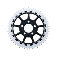 Lyndall 9-Spoke Lug-Drive Sprocket - Machine Finish/Black Center / 48 - Sprockets