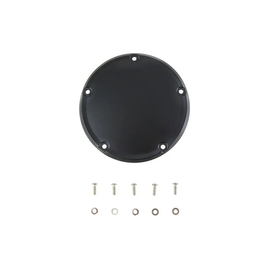 M8 Flat Black 5-Hole Smooth Derby Cover