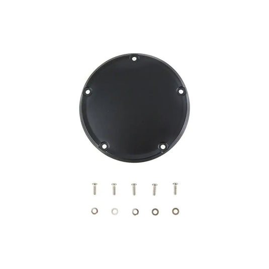 M8 Flat Black 5-Hole Smooth Derby Cover