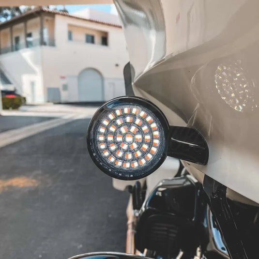 MOONSMC¬Æ MOONPODS V2 LED Turn Signals - White/Amber 1157 (Front) - Lighting Components