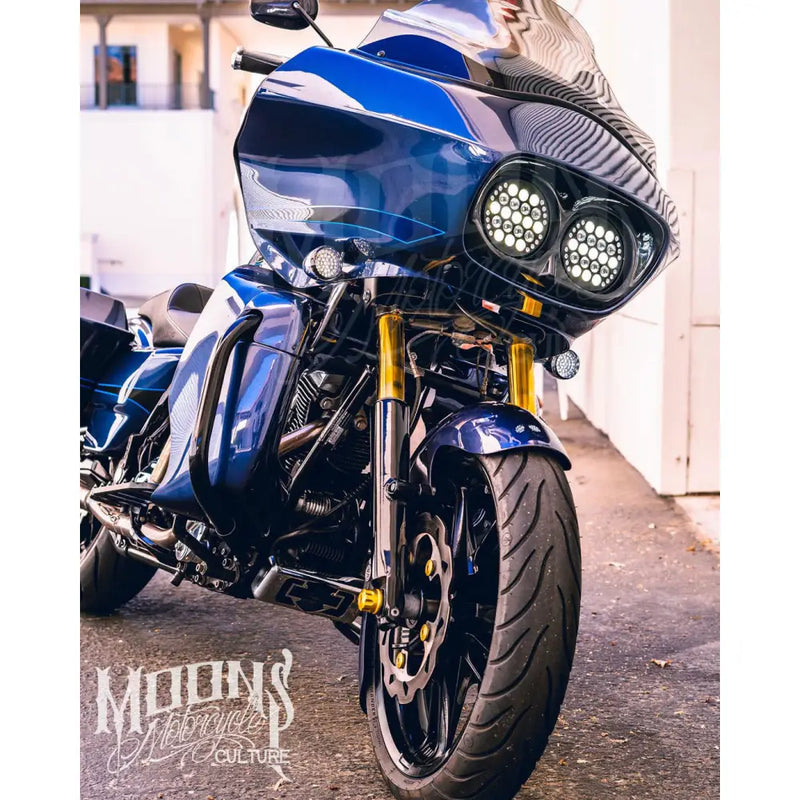 Load image into Gallery viewer, MOONSMC¬Æ Road Glide 2002-2013 Dual Fly Eye LED Headlight - Lighting Components
