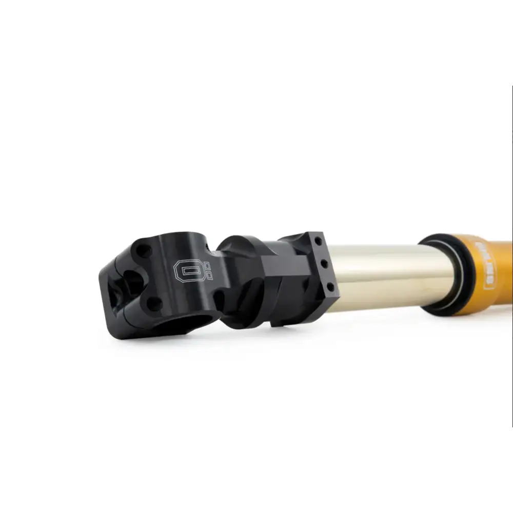Black and gold motorcycle fork assembly.