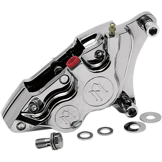 Performance Machine Four Piston Differential Bore Calipers Early Models - Chrome / Left - Brake Components