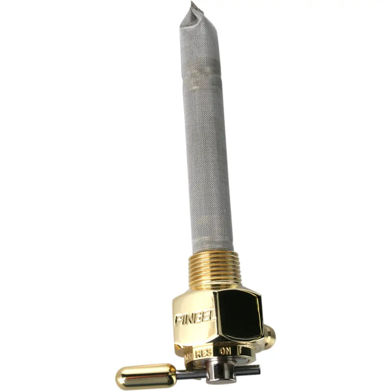 Load image into Gallery viewer, Pingel Petcock - Petcock 180* Facing Inward / Old School Brass / 3/8 NPT Hex - Air/Fuel Components
