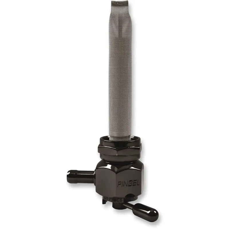 Load image into Gallery viewer, Pingel Petcock - Petcock 180* Facing Inward / Smooth (Black Chrome) / 22mm Hex - Air/Fuel Components
