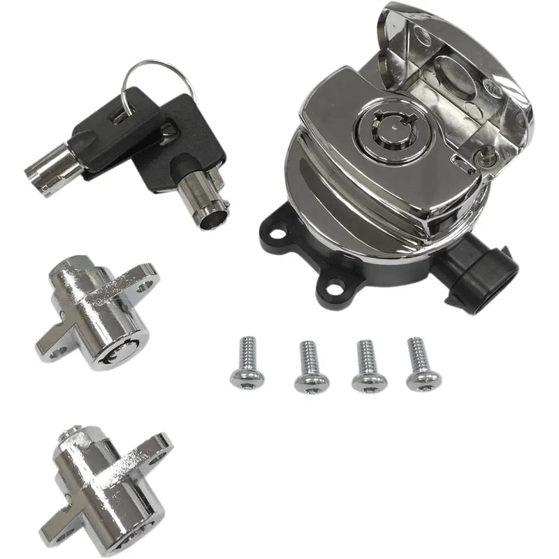 Load image into Gallery viewer, Replacement Ignition Switches - Chrome Switch w/ Bag Locks (14-21 FLHR) - Electrical Components
