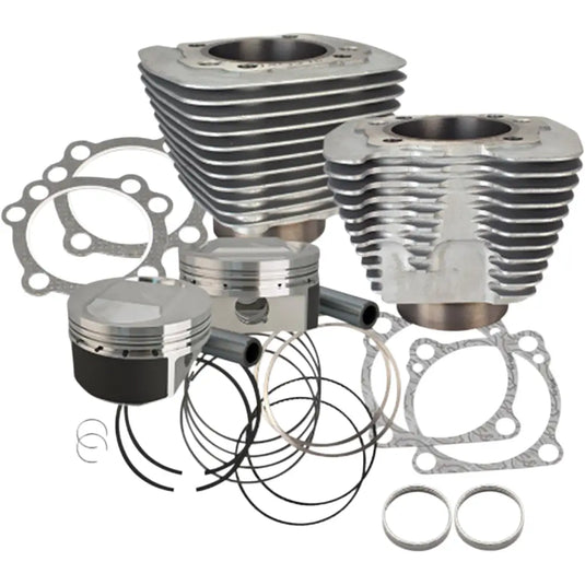 S&S 1250CC Sportser Conversion Kit - 11.2:1 Domed Piston Silver - Engine Components