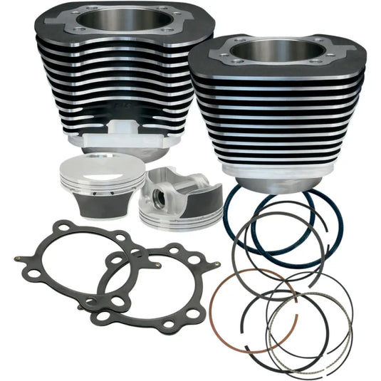 S&S Big Bore Kits for Twin Cam 99-06 - Black Powder / 97’’ 3.927 for 4’’ Stroke 9.7:1 - Engine Components