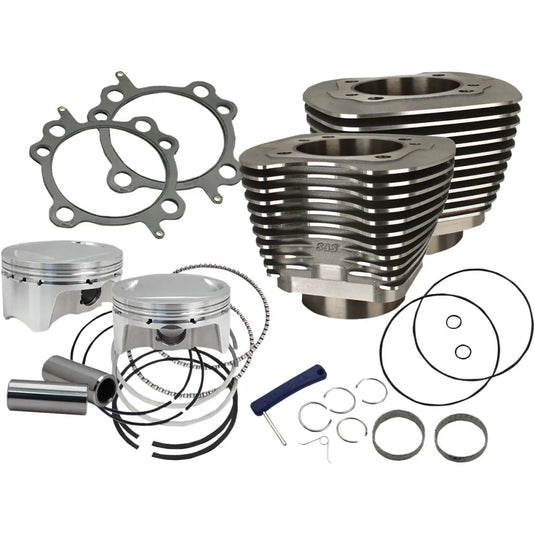 S&S Big Bore Kits for Twin Cam 99-06 - Black Powder / 98’’ 3.937 fo 4’’ Stroke 9.8:1 - Engine Components