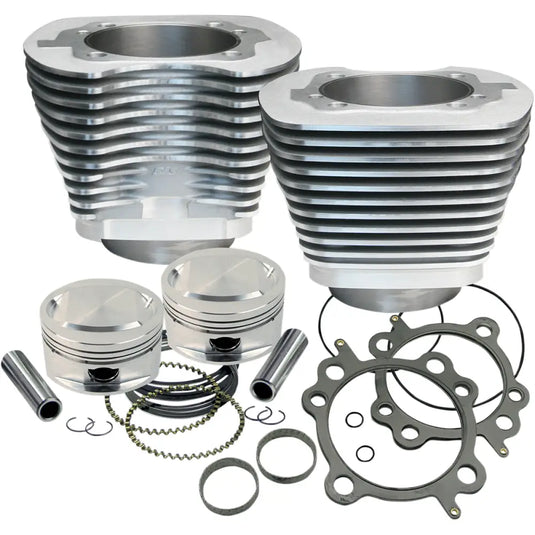 S&S Big Bore Kits for Twin Cam 99-06 - Silver Powder / 95’’ 3.875 for 4’’ Stroke 9.7:1 - Engine Components