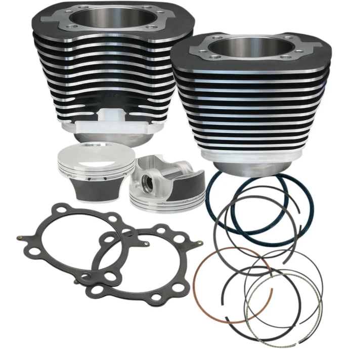 S&S Big Bore Kits Twin Cam 07-17 - Black Powder / 106’’ 3.937 for 4 3/8 Stroke 10:1 - Engine Components