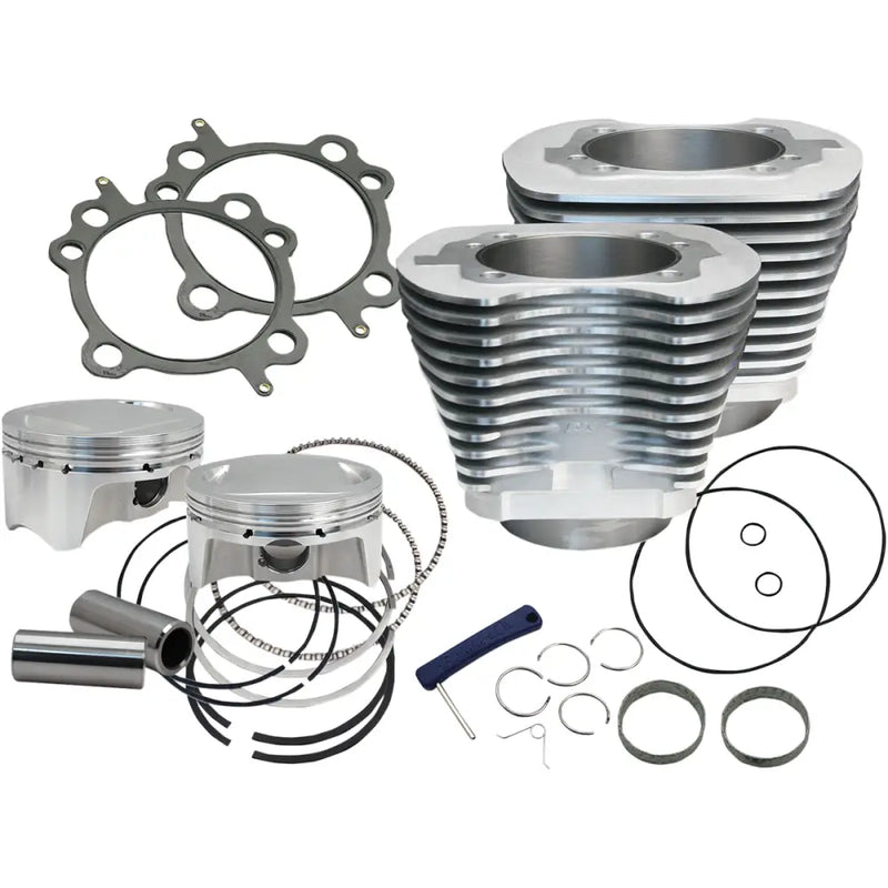 Load image into Gallery viewer, S&amp;S Big Bore Kits Twin Cam 07-17 - Silver Powder / 107’’ 3.937 for 4 3/8 Stroke 10.5:1 - Engine Components
