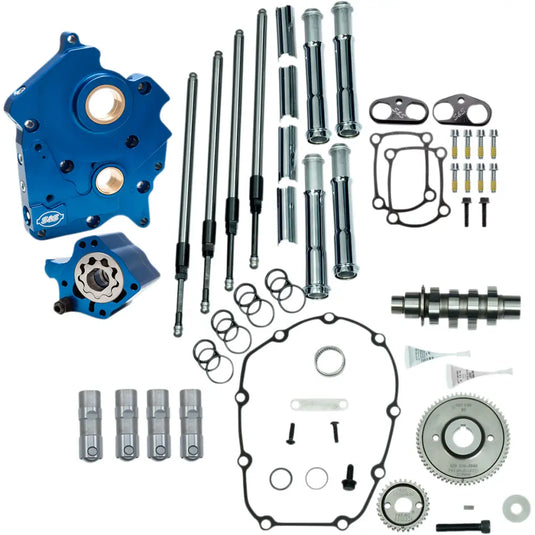 S&S Cam Chest Kit Milwaukee 8 - Oil Cooled / 465 Cam Gear / Chrome - Engine Components