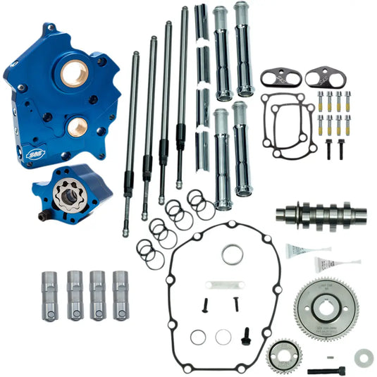 S&S Cam Chest Kit Milwaukee 8 - Oil Cooled / 475 Cam Gear / Chrome - Engine Components