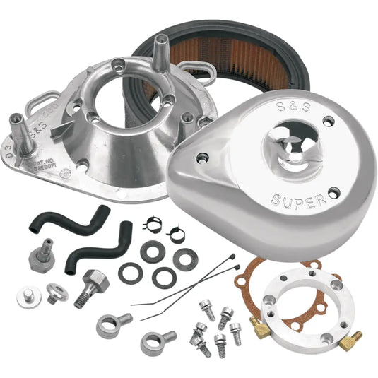 S&S Original Tear Drop Air Cleaner - 93-99 Evo Big Twin (Stock CV Carb) / Chrome - General