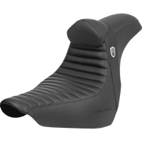 SADDLEMEN Pro Series SDC Performance Seat - w/ Backrest - Tuck-n-Roll/Carbon Fiber - Gripper - FLSB/FX '18-'24 SC81829TB