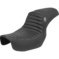 SADDLEMEN Pro Series SDC Performance Seat - w/o Backrest - Tuck-n-Roll/Carbon Fiber - Gripper - Dyna '06-'17 SC80604T