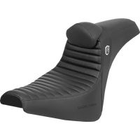 SADDLEMEN Pro Series SDC Performance Seat - w/ Backrest - Tuck-n-Roll/Carbon Fiber - Gripper - FX '18-'24 SC81830TB