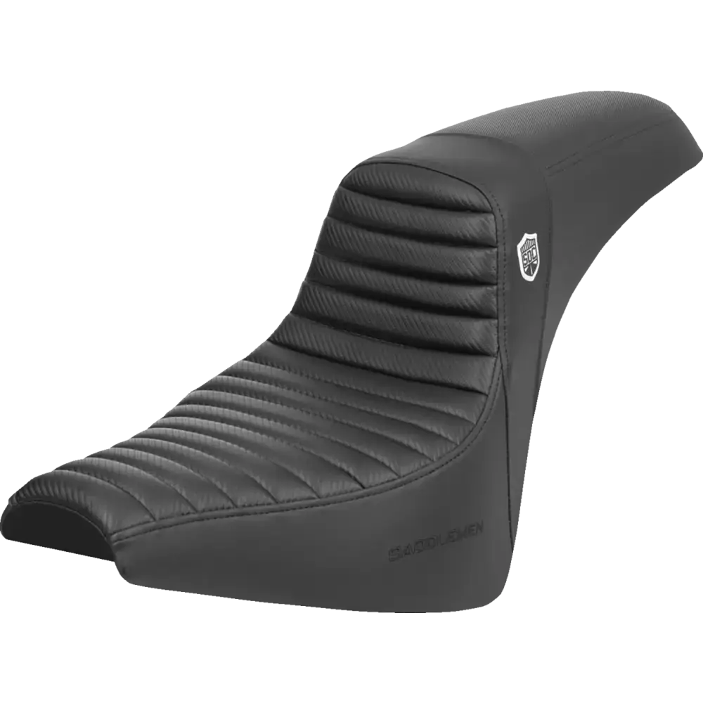 SADDLEMEN Pro Series SDC Performance Seat - w/o Backrest - Tuck-n-Roll/Carbon Fiber - Gripper - FX '18-'24 SC81830T