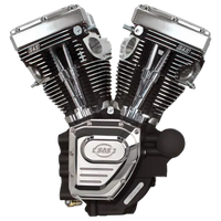 T124 S&S Long Block 1999-06 640 Cam Wrinkle Black - TMF Cycles 