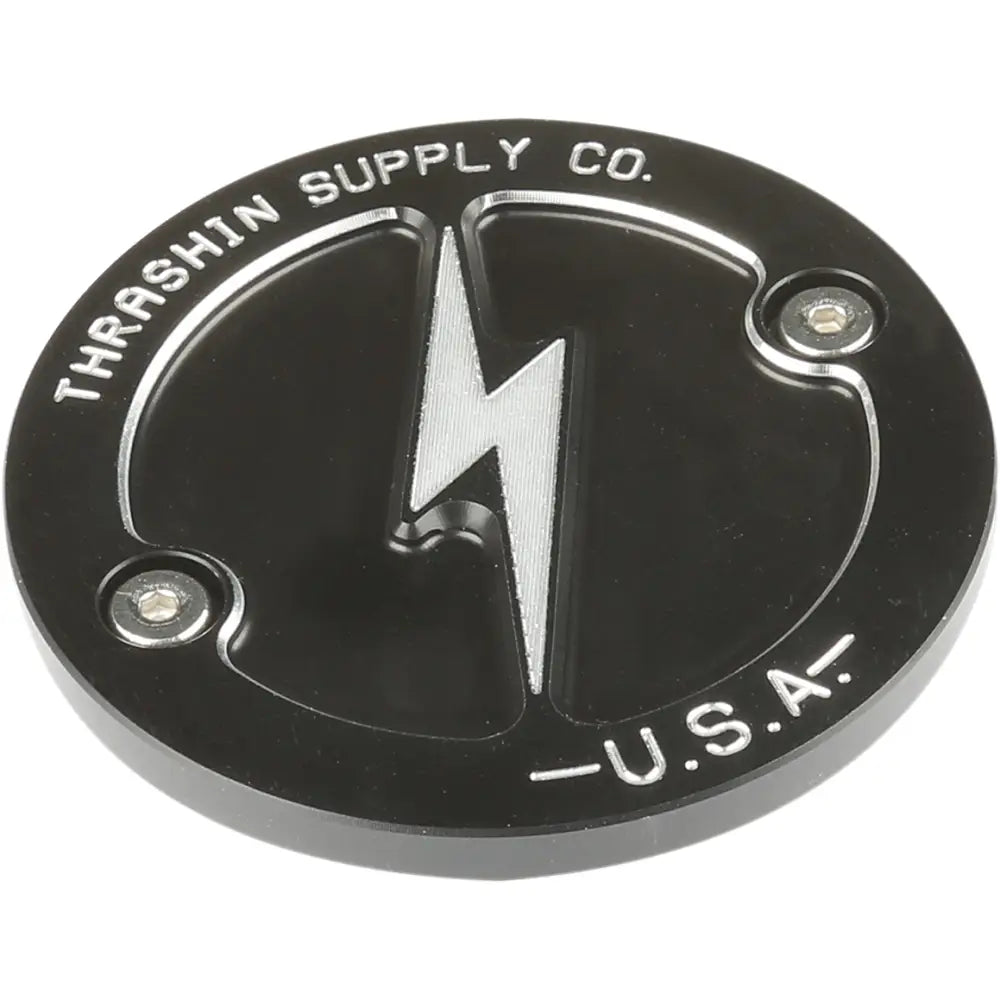 Thrashin Supply Co Points Covers - Milwaukee 8 Dished Black - Engine Components
