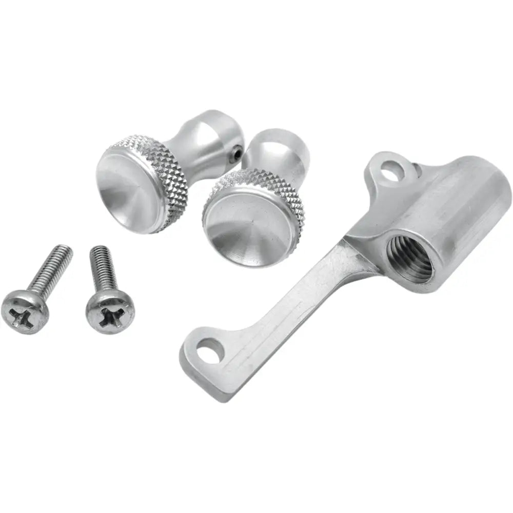 Todd Cycles Mikuni Enrichener Cable Relocation Bracket and Knobs - Bracket With Raw Knobs - Air/Fuel Components