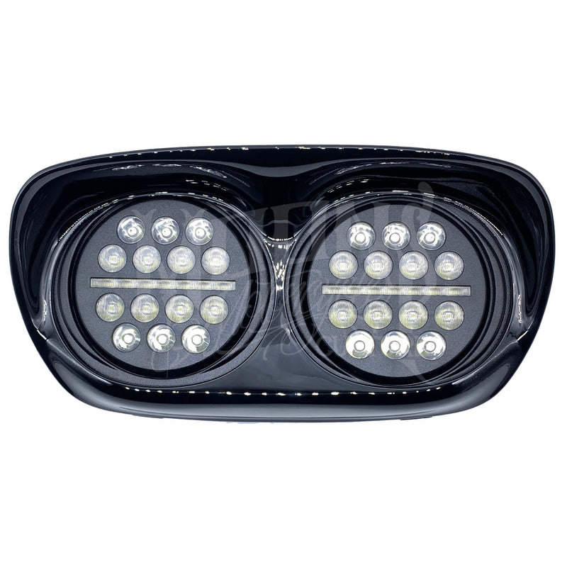 Load image into Gallery viewer, MOONSMC® Road Glide 2002-2013 Dual Fly Eye LED Headlight

